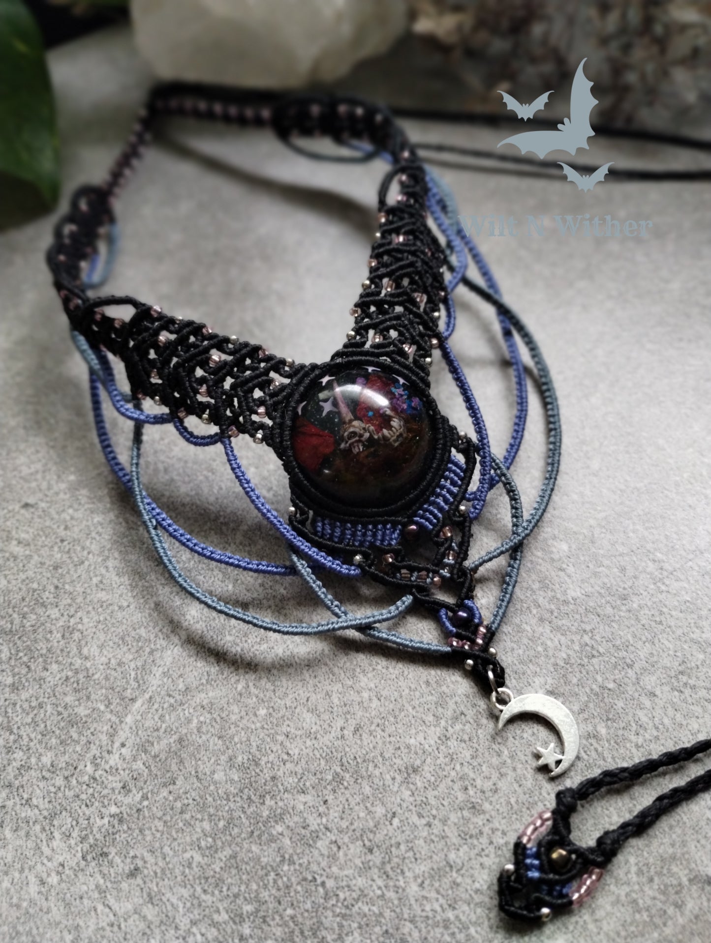 Starry Night, Skull Night Adjustable Choker