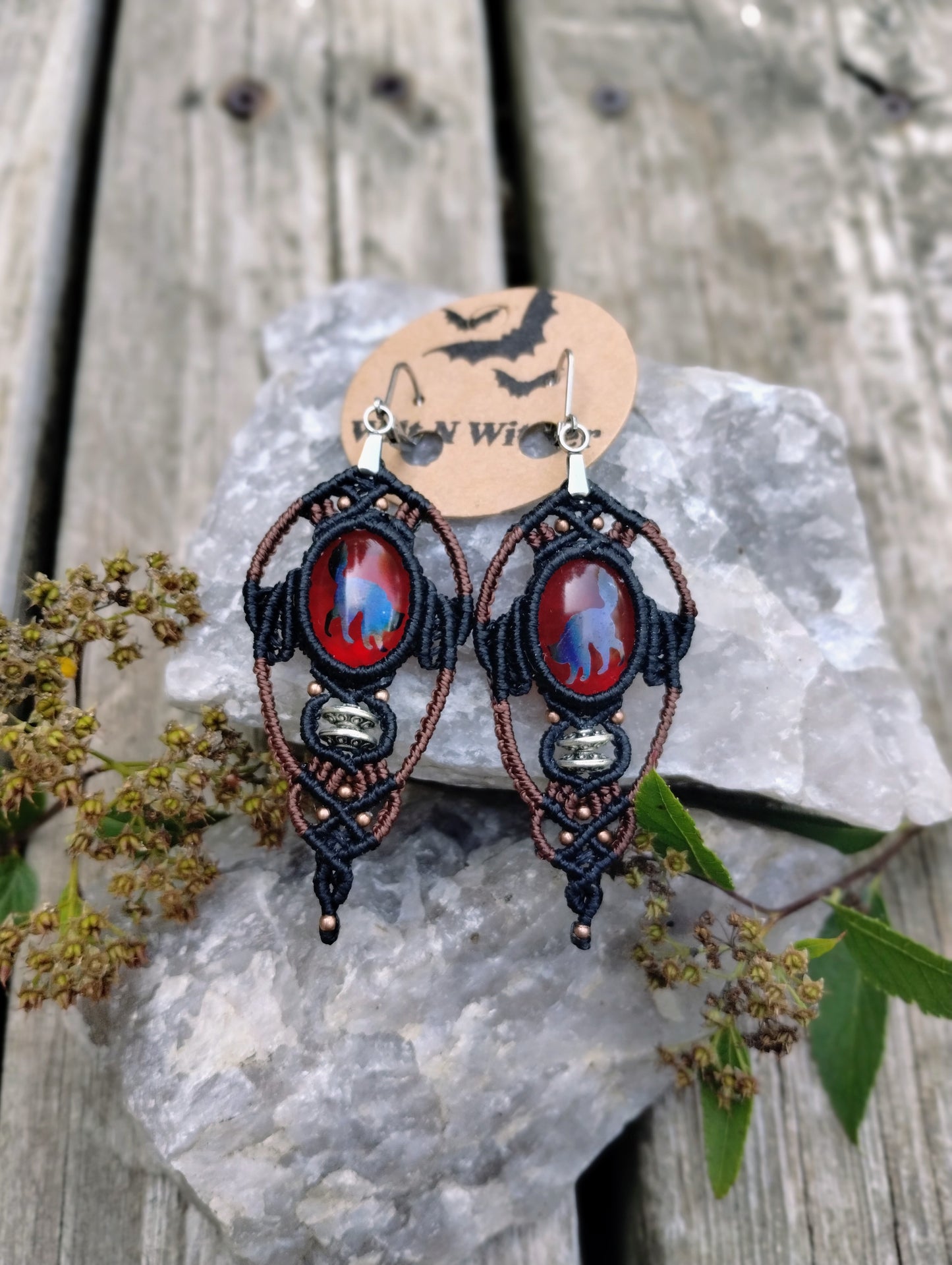 Mysterious Cats Dangle Earrings