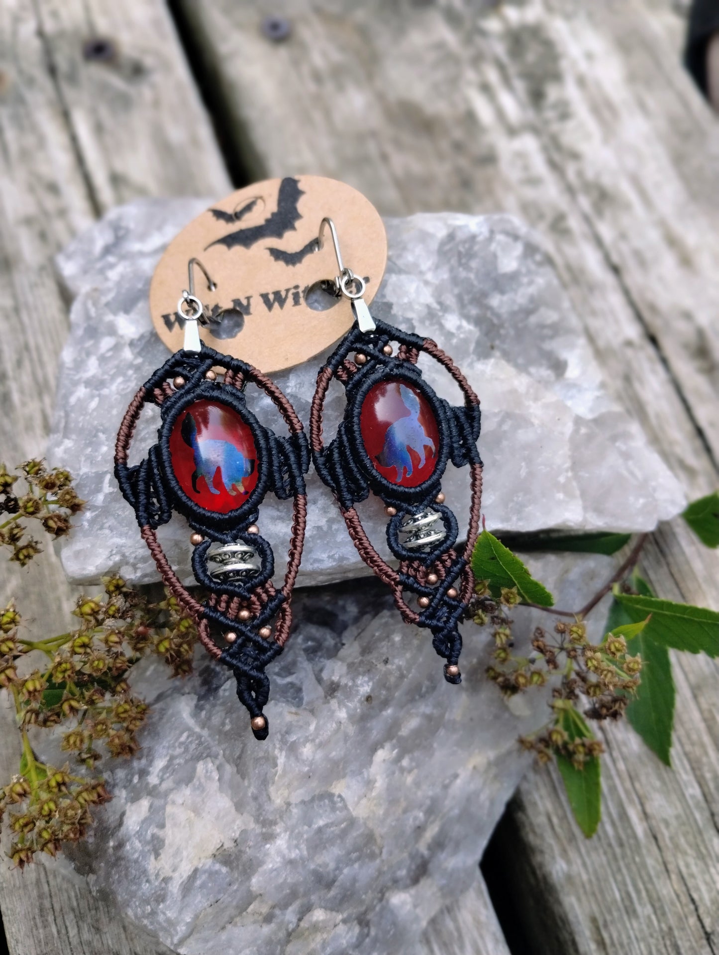 Mysterious Cats Dangle Earrings