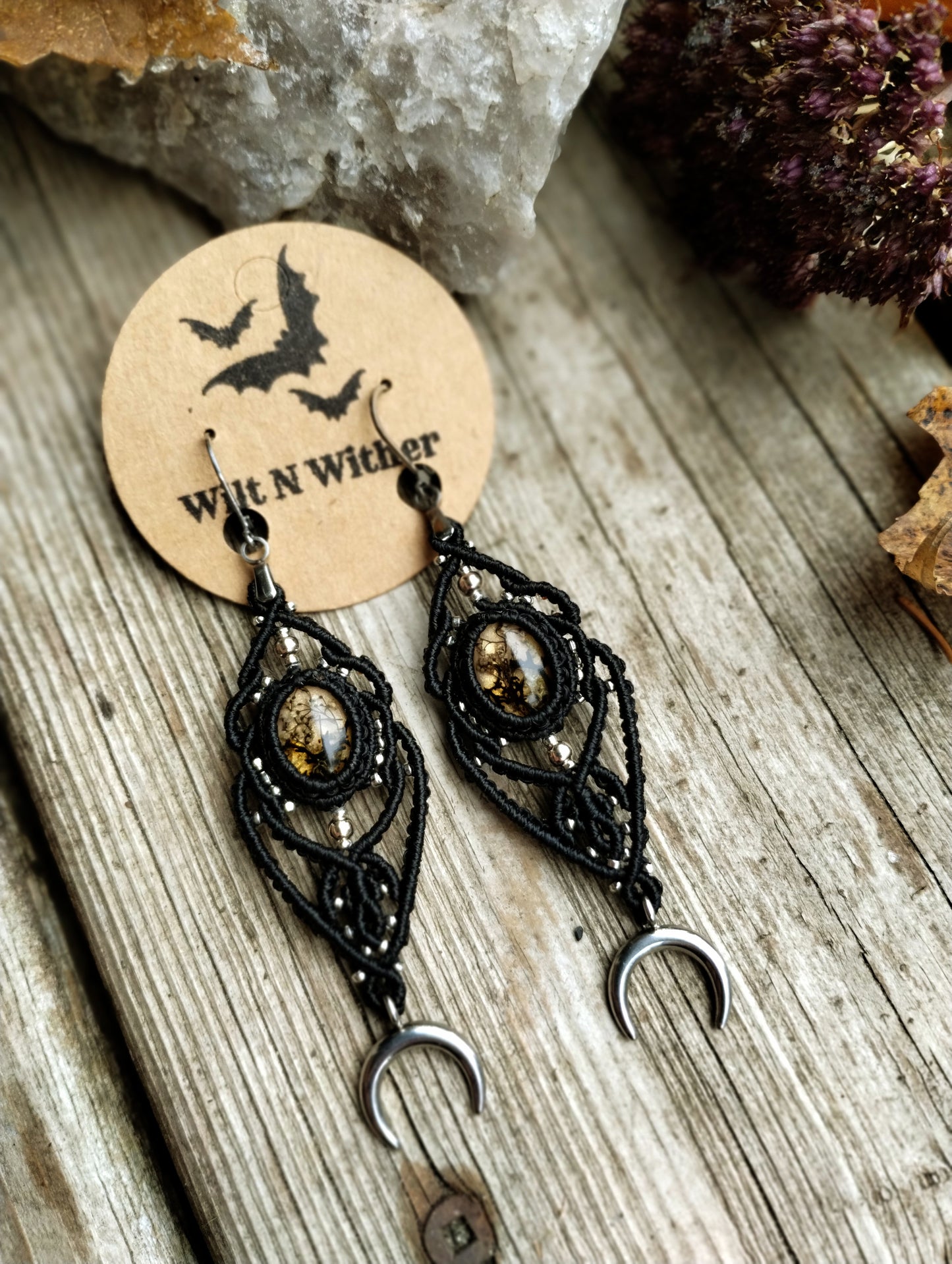 Witches Floral Dangle Earrings