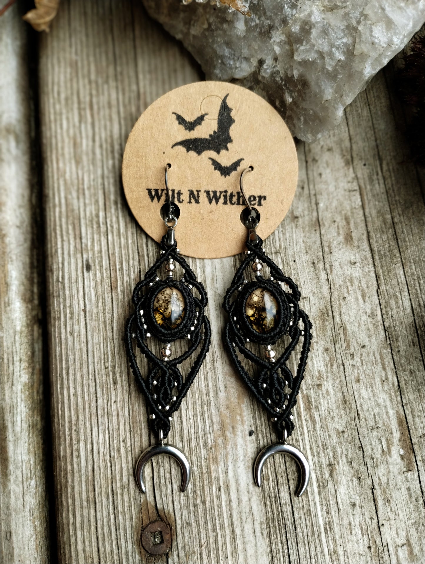 Witches Floral Dangle Earrings