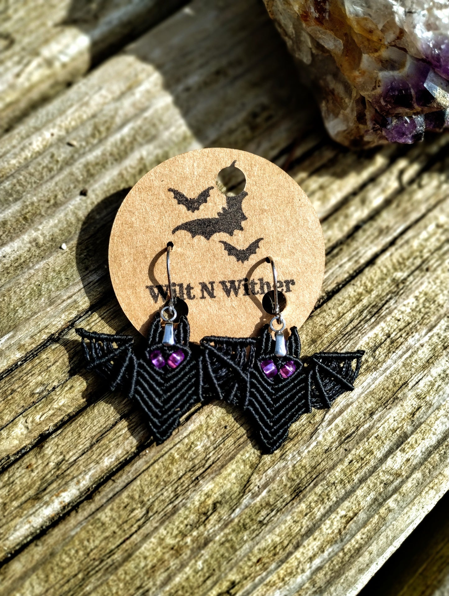 Handmade Bat Earrings