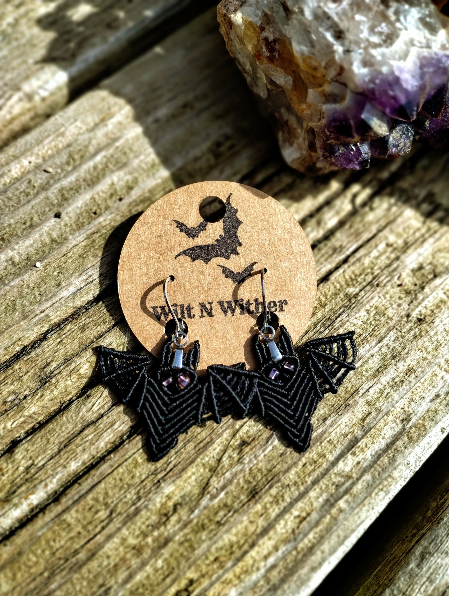 Handmade Bat Earrings