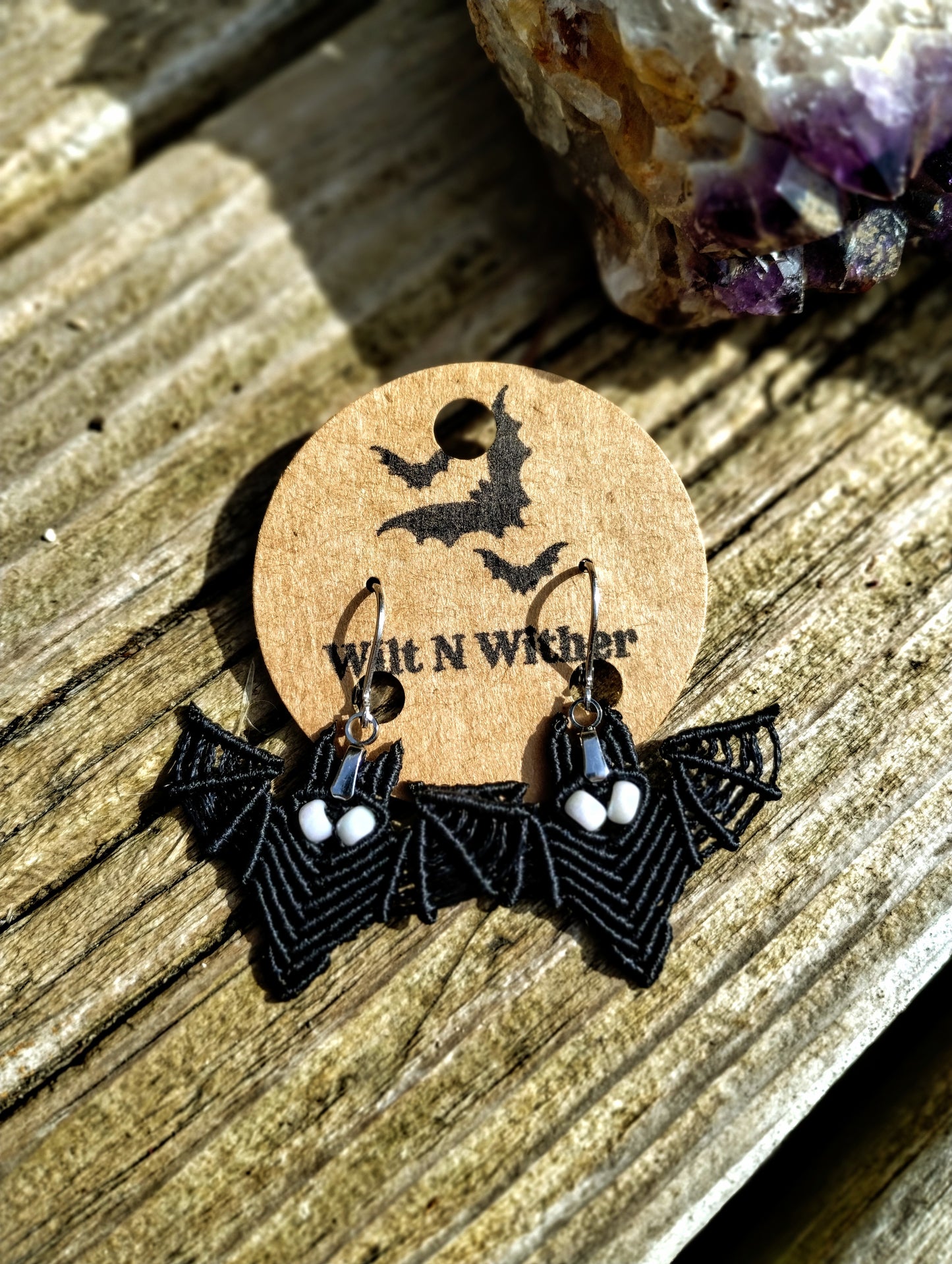 Handmade Bat Earrings