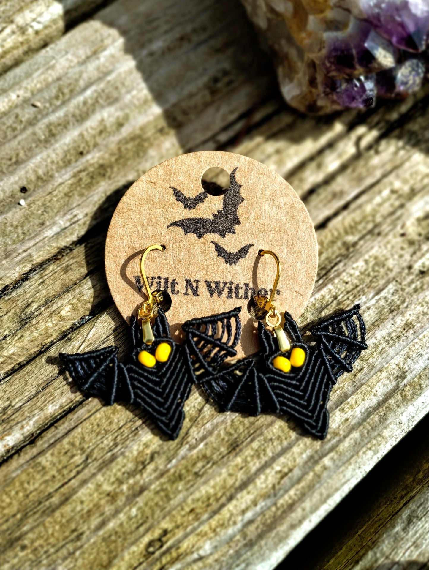 Handmade Bat Earrings