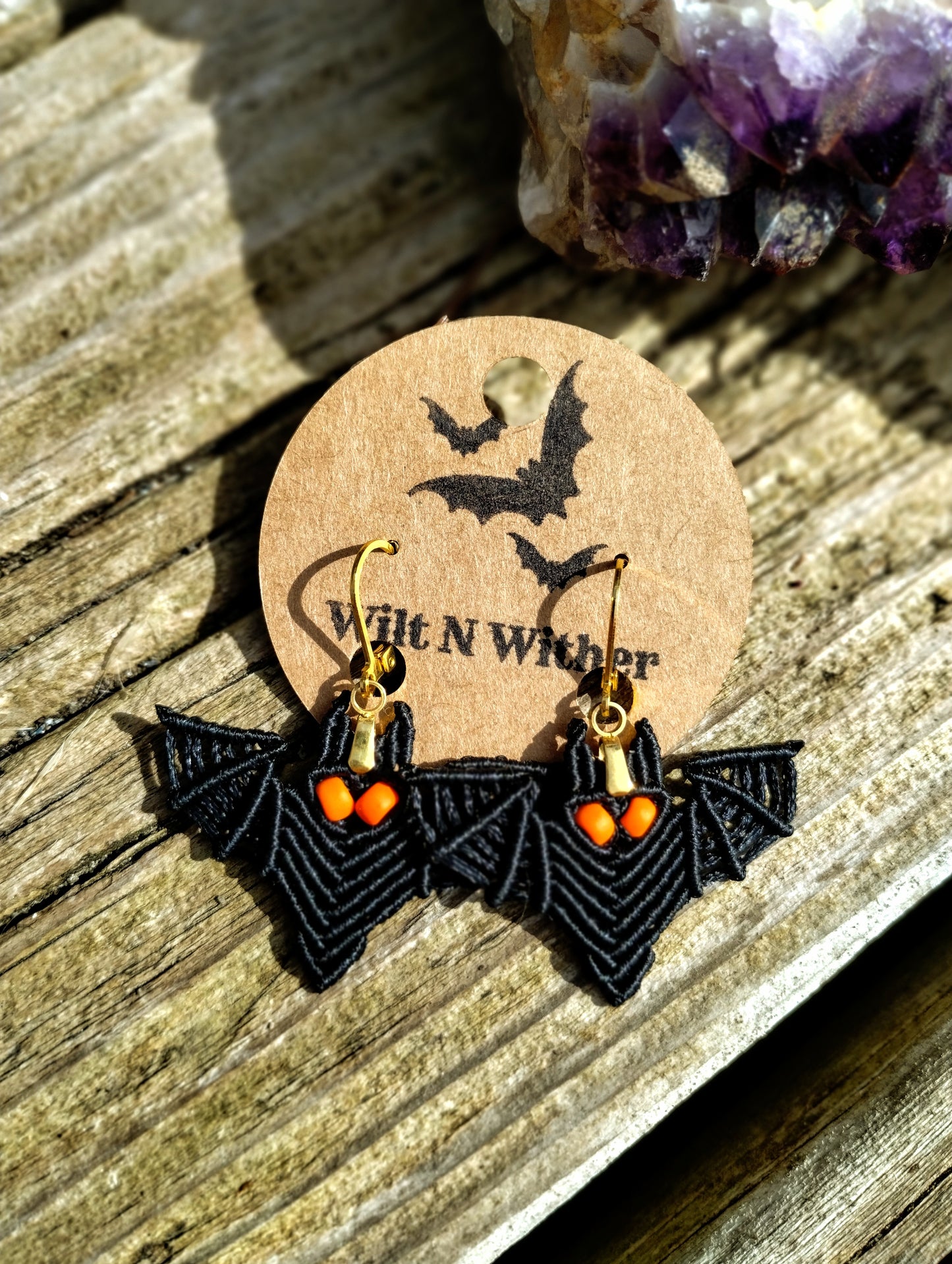 Handmade Bat Earrings