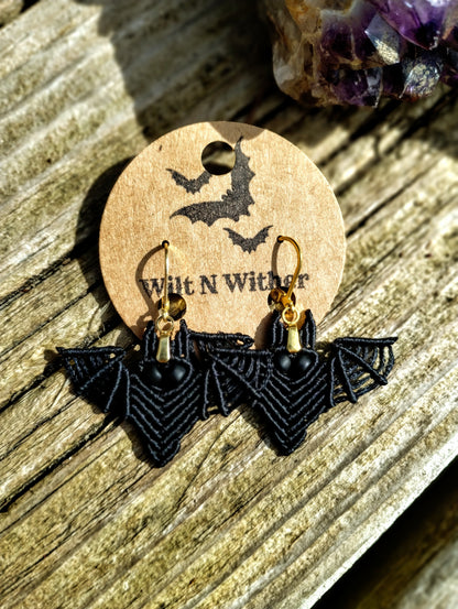 Handmade Bat Earrings