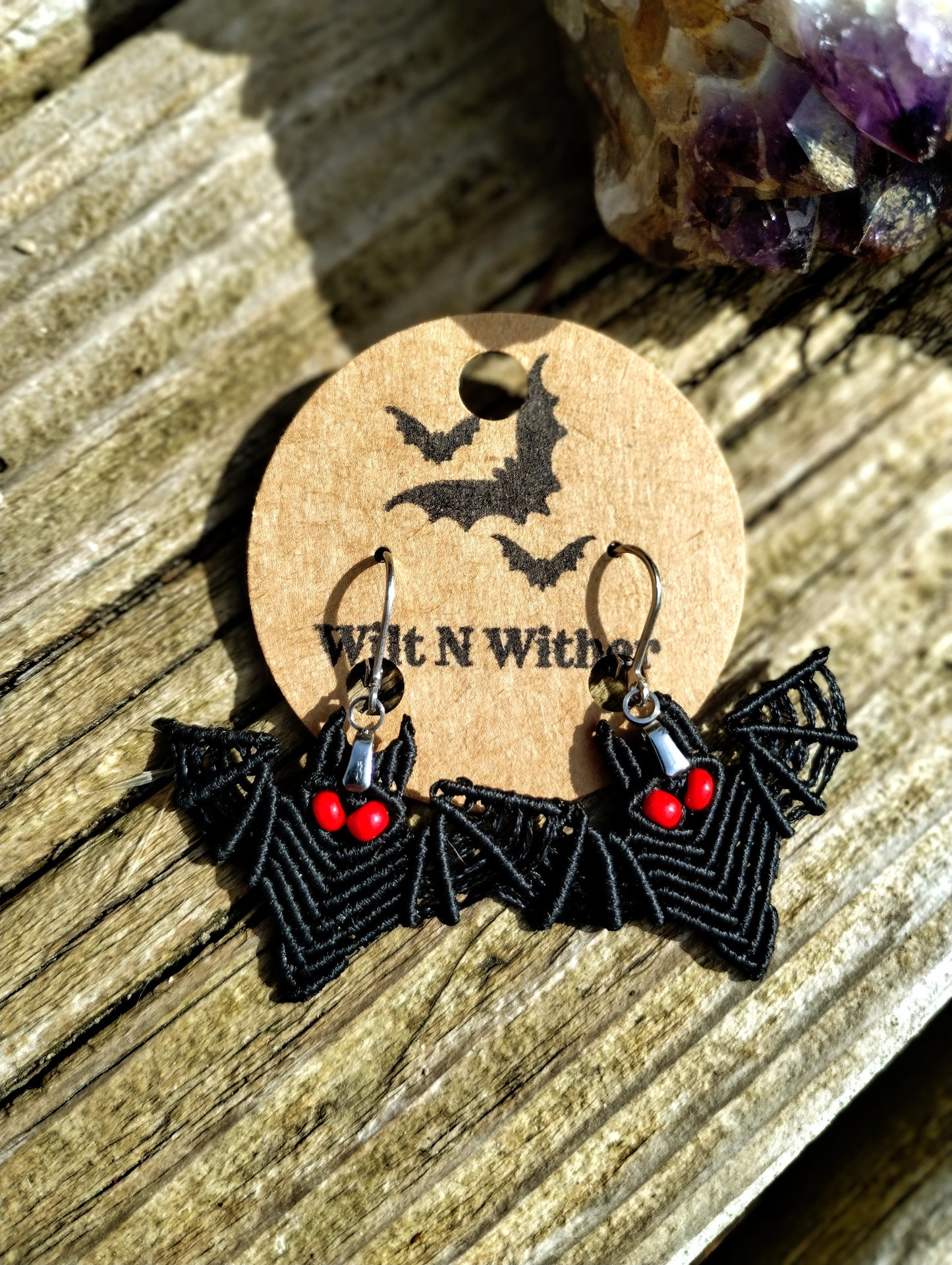 Handmade Bat Earrings