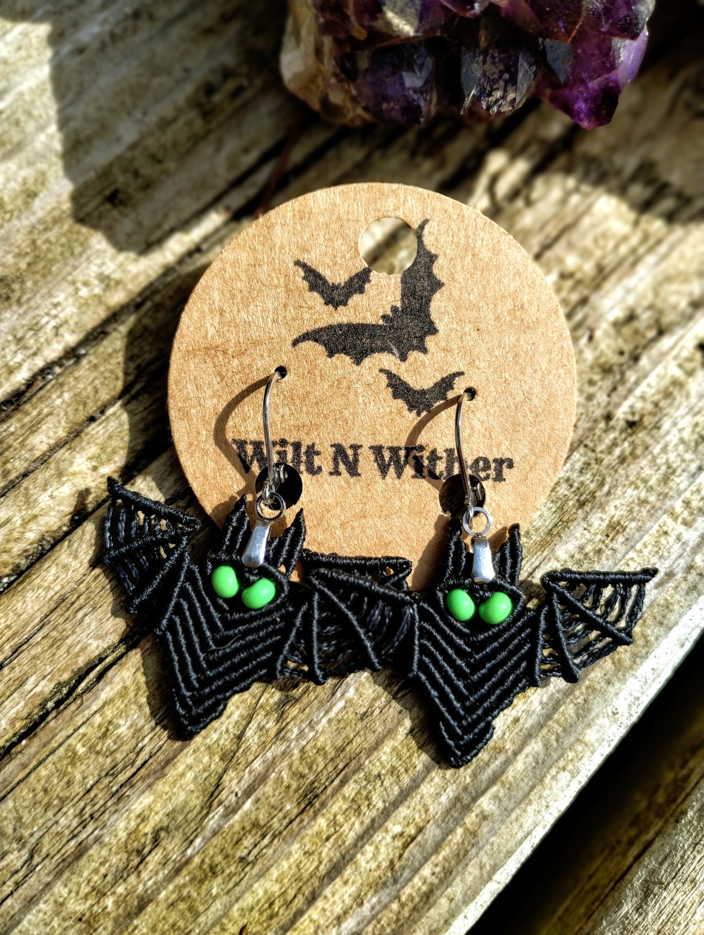 Handmade Bat Earrings