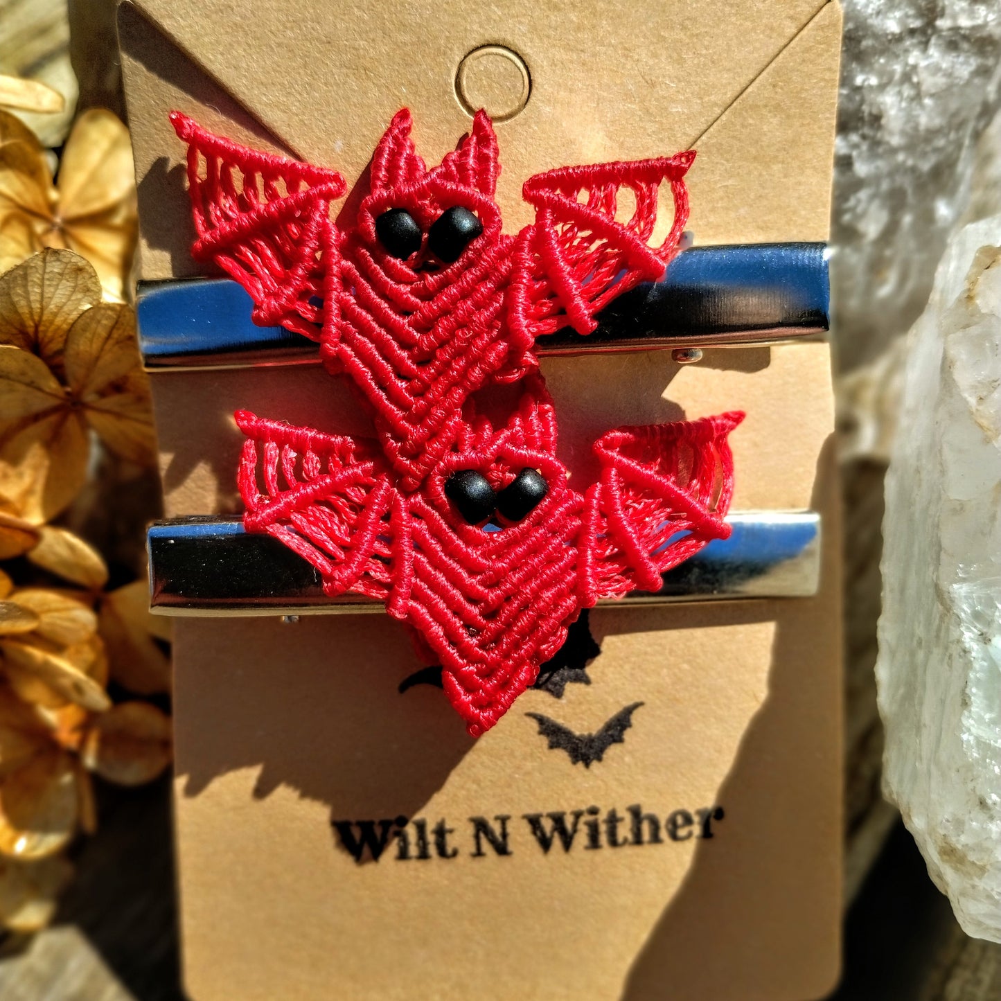 Handmade Bat Hair Clips