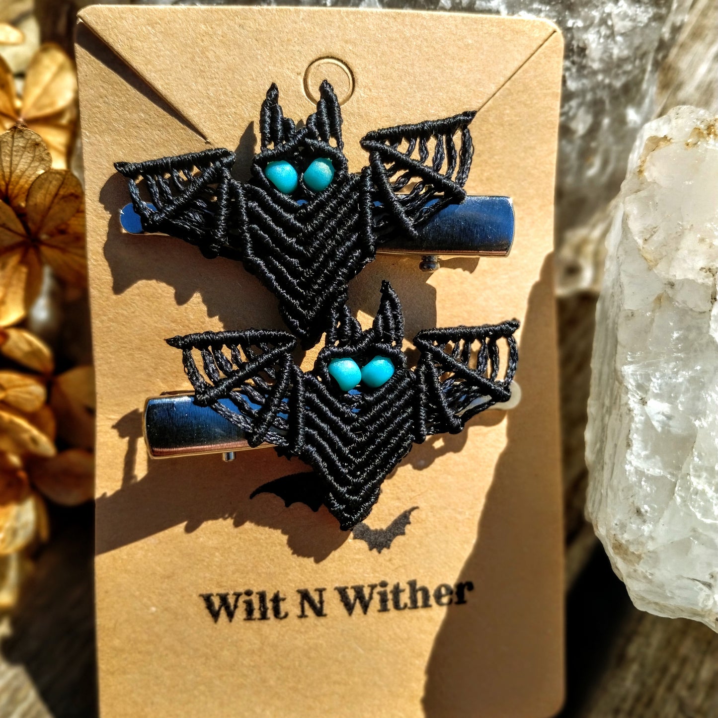 Handmade Bat Hair Clips