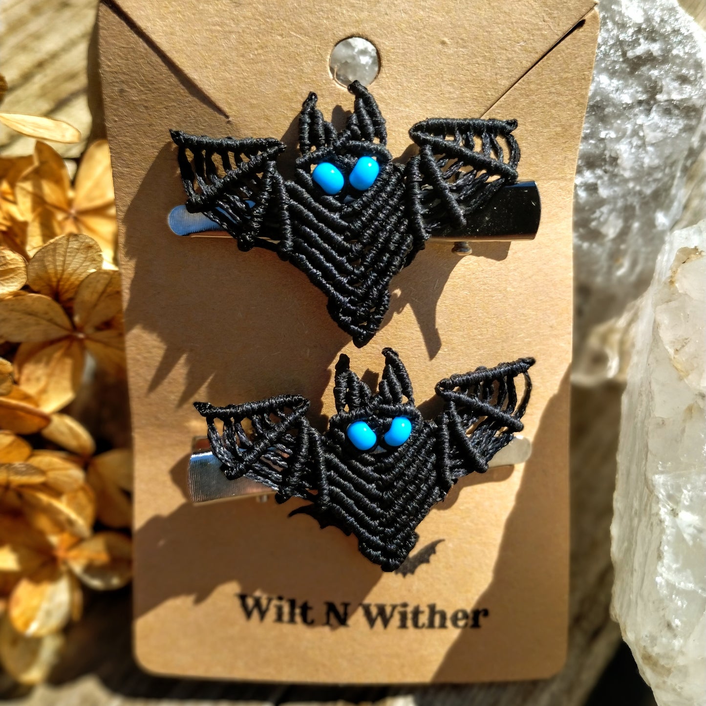 Handmade Bat Hair Clips