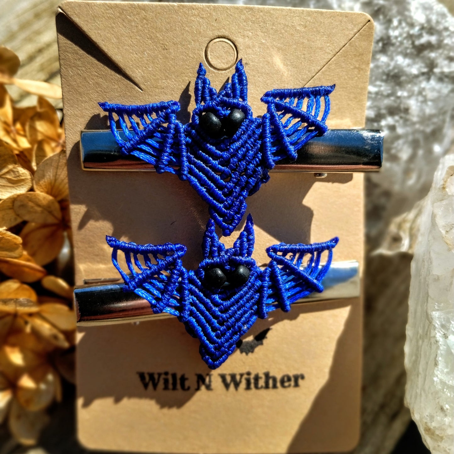 Handmade Bat Hair Clips