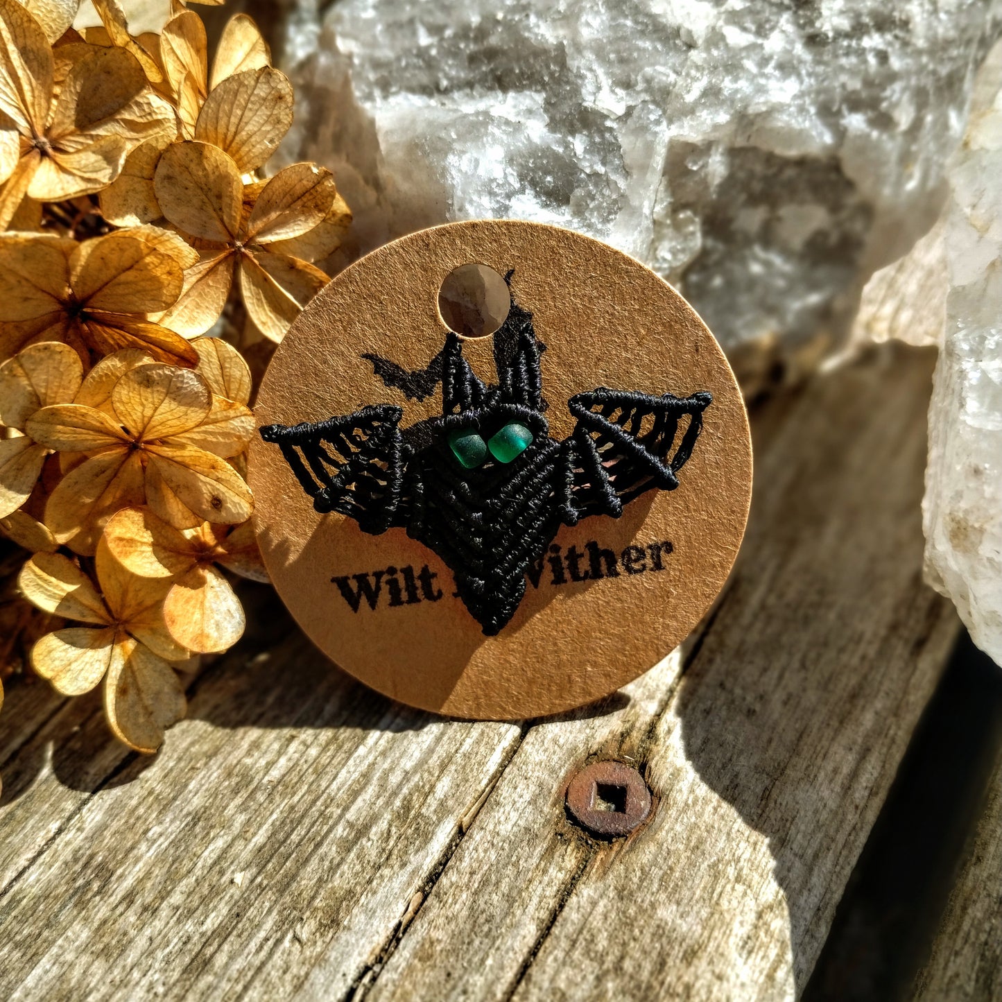 Macrame Bat Pins