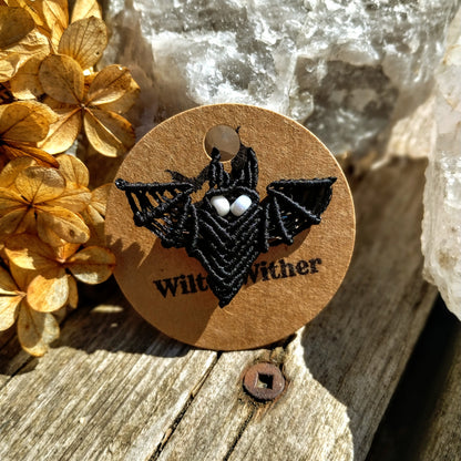 Macrame Bat Pins