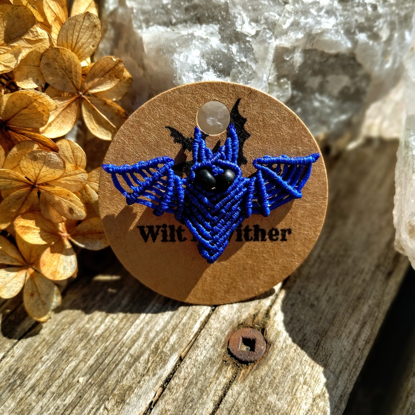 Macrame Bat Pins