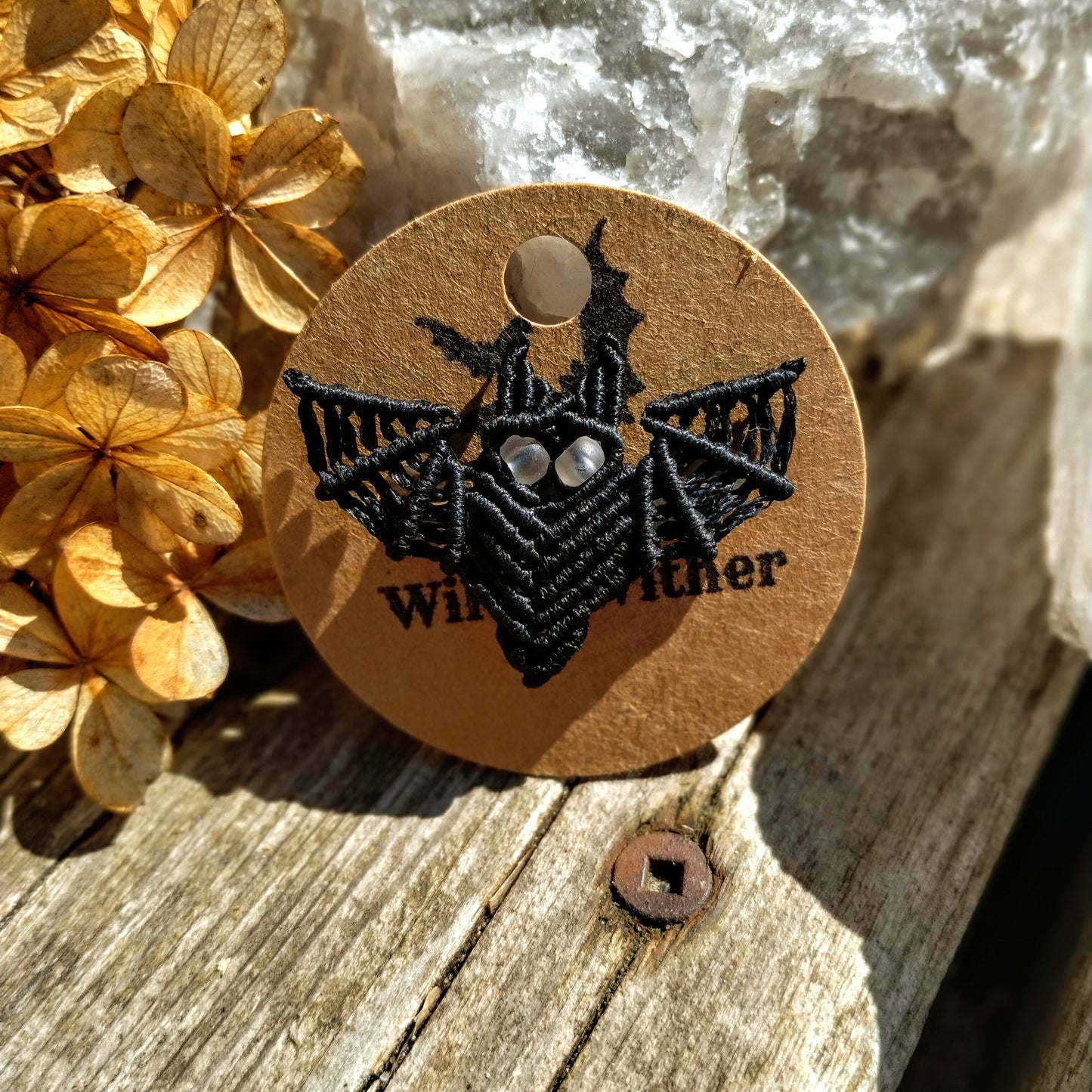 Macrame Bat Pins