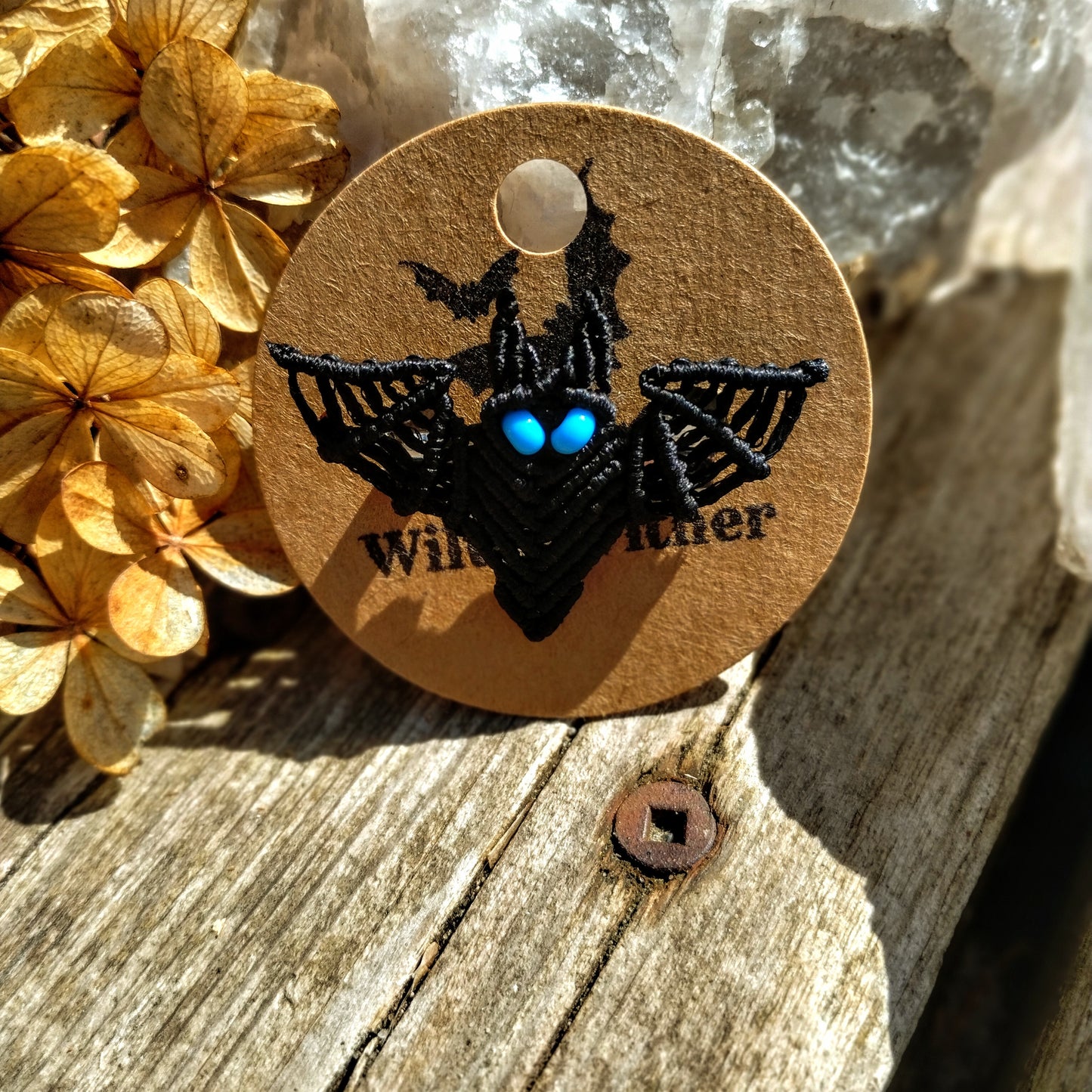 Macrame Bat Pins