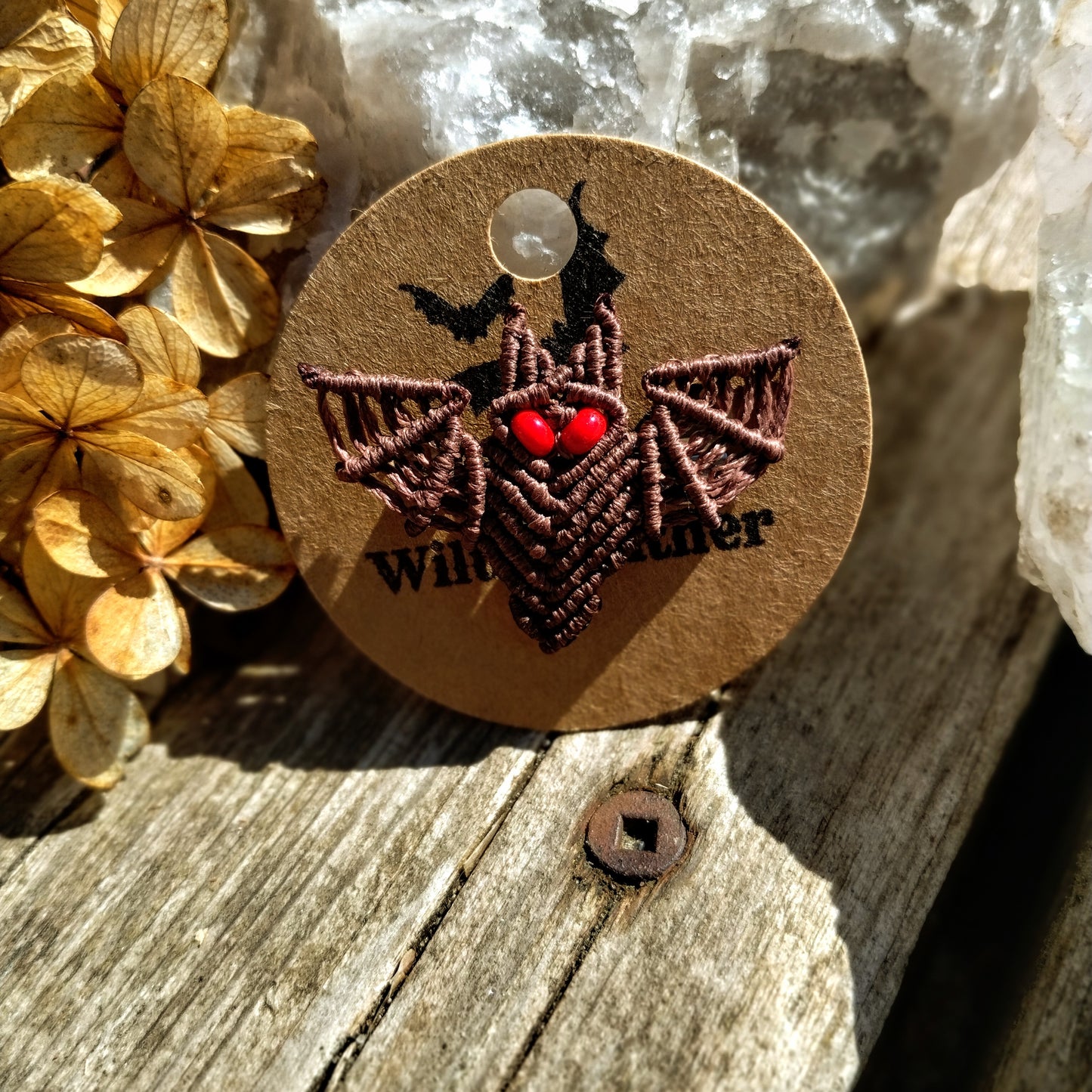 Macrame Bat Pins