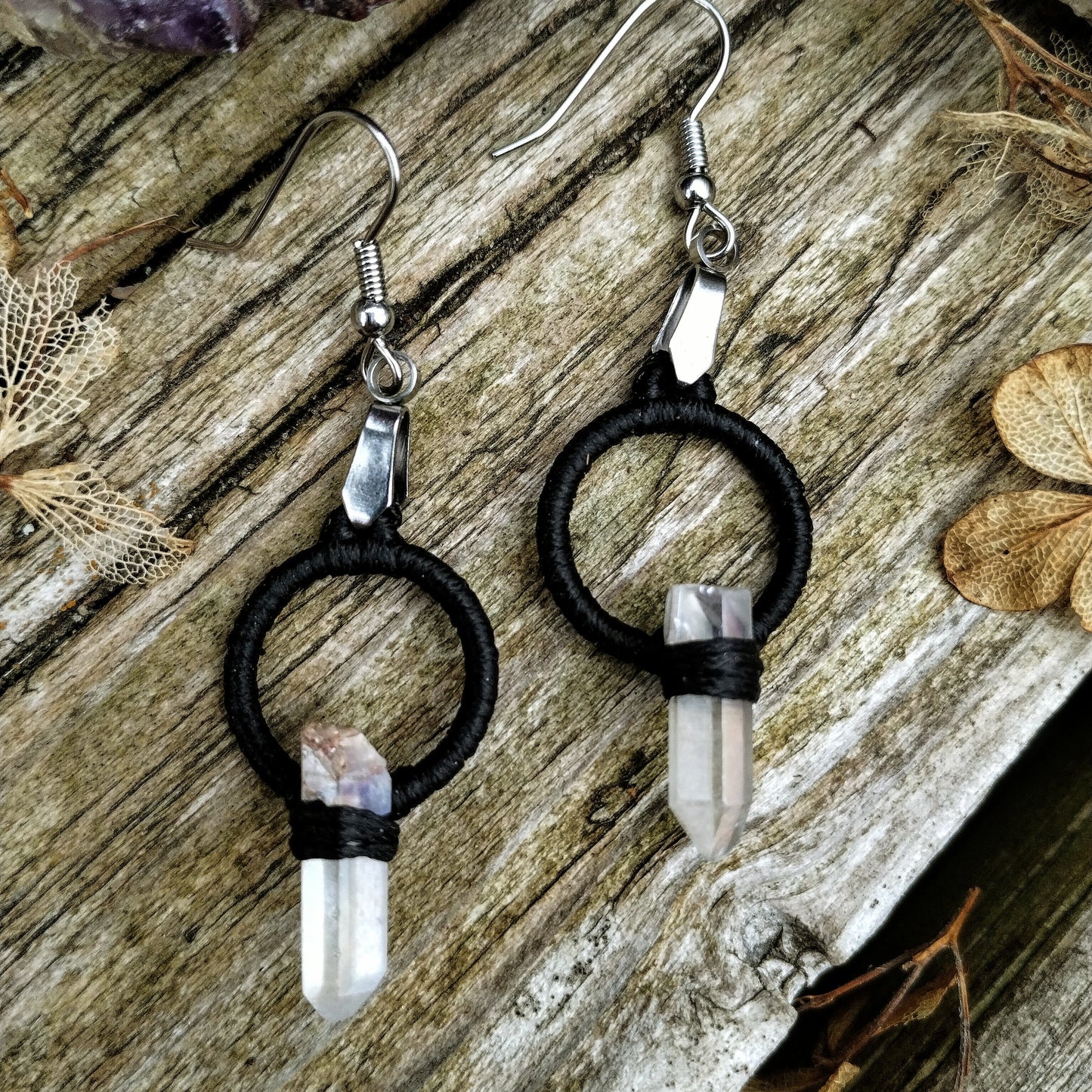 Stainless Steel Crystal Earrings