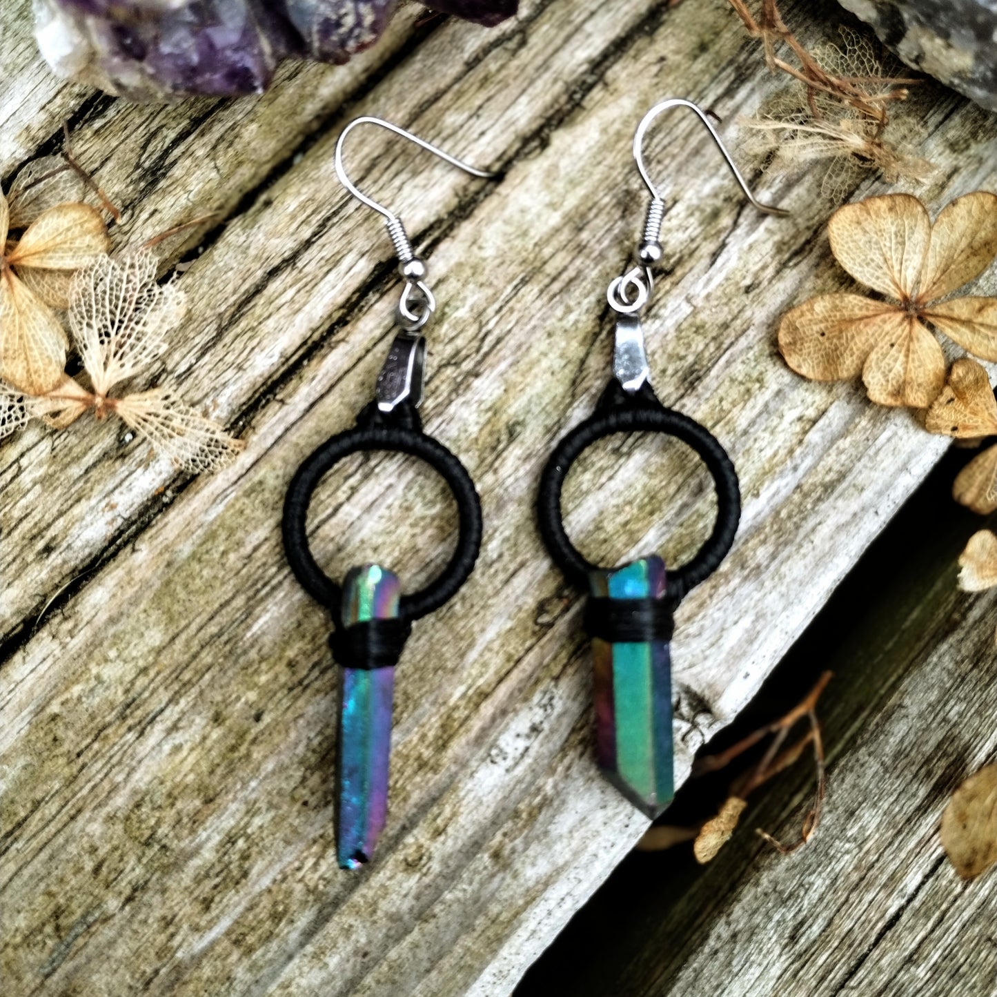 Stainless Steel Crystal Earrings