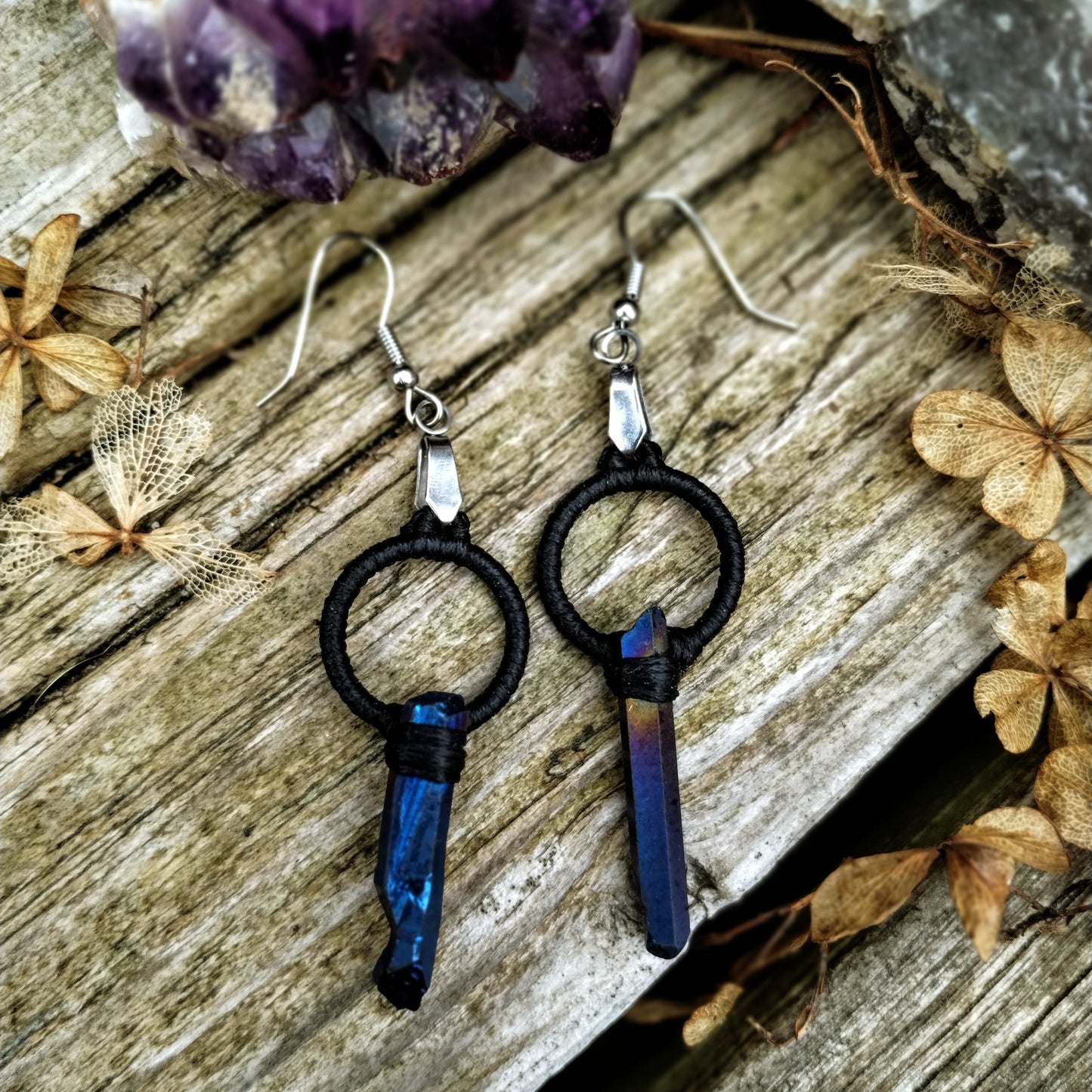 Stainless Steel Crystal Earrings