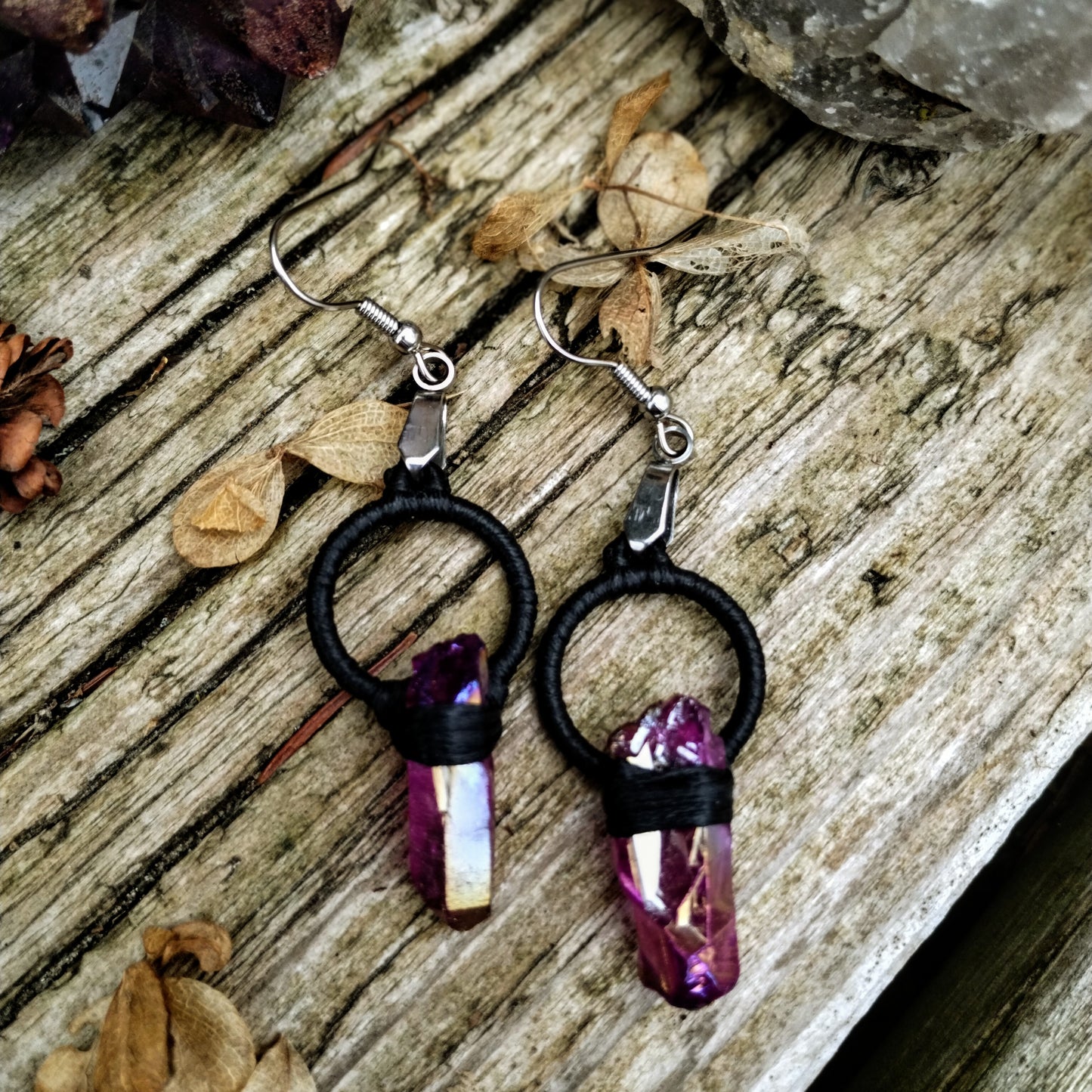 Stainless Steel Crystal Earrings