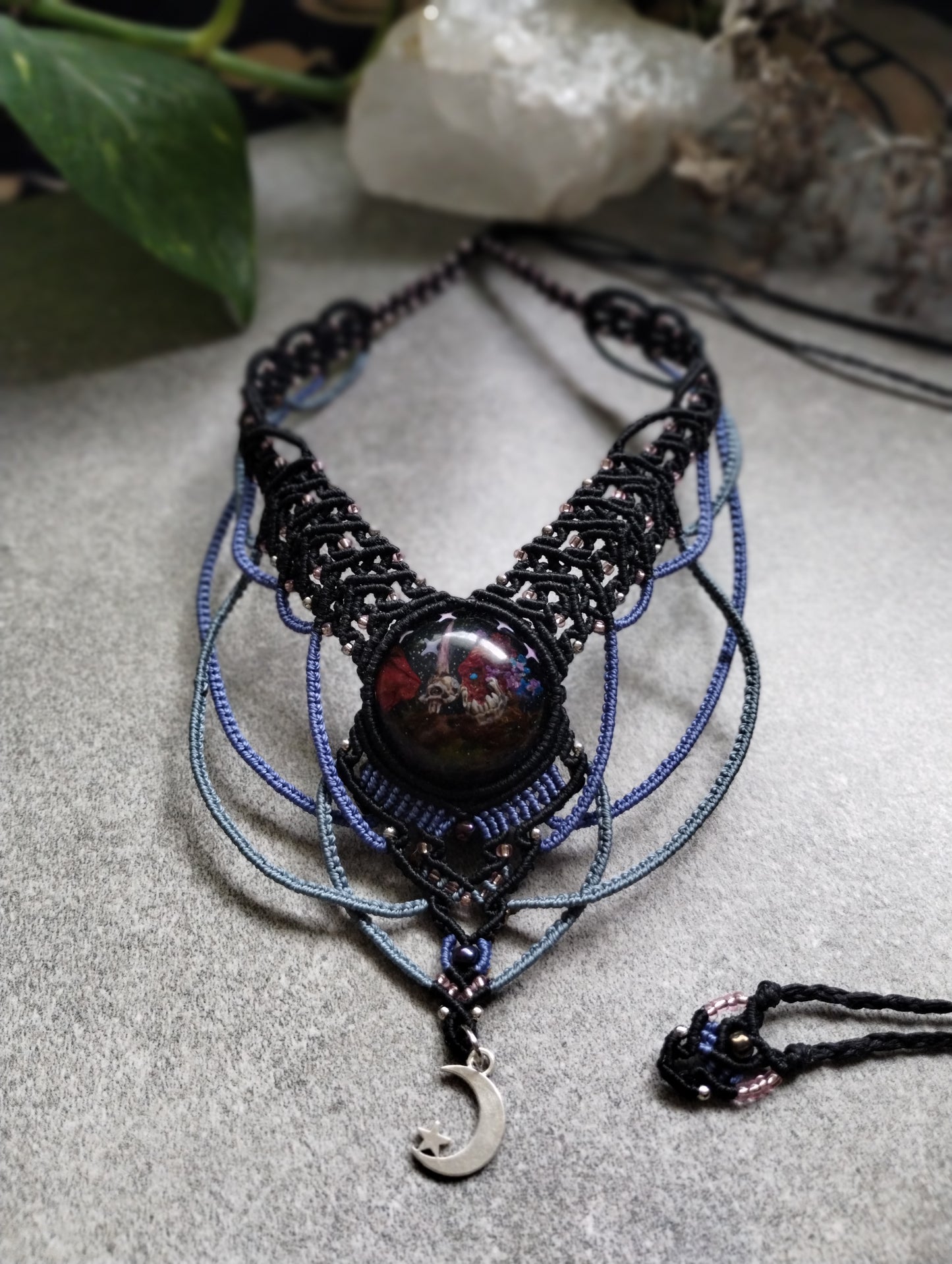 Starry Night, Skull Night Adjustable Choker