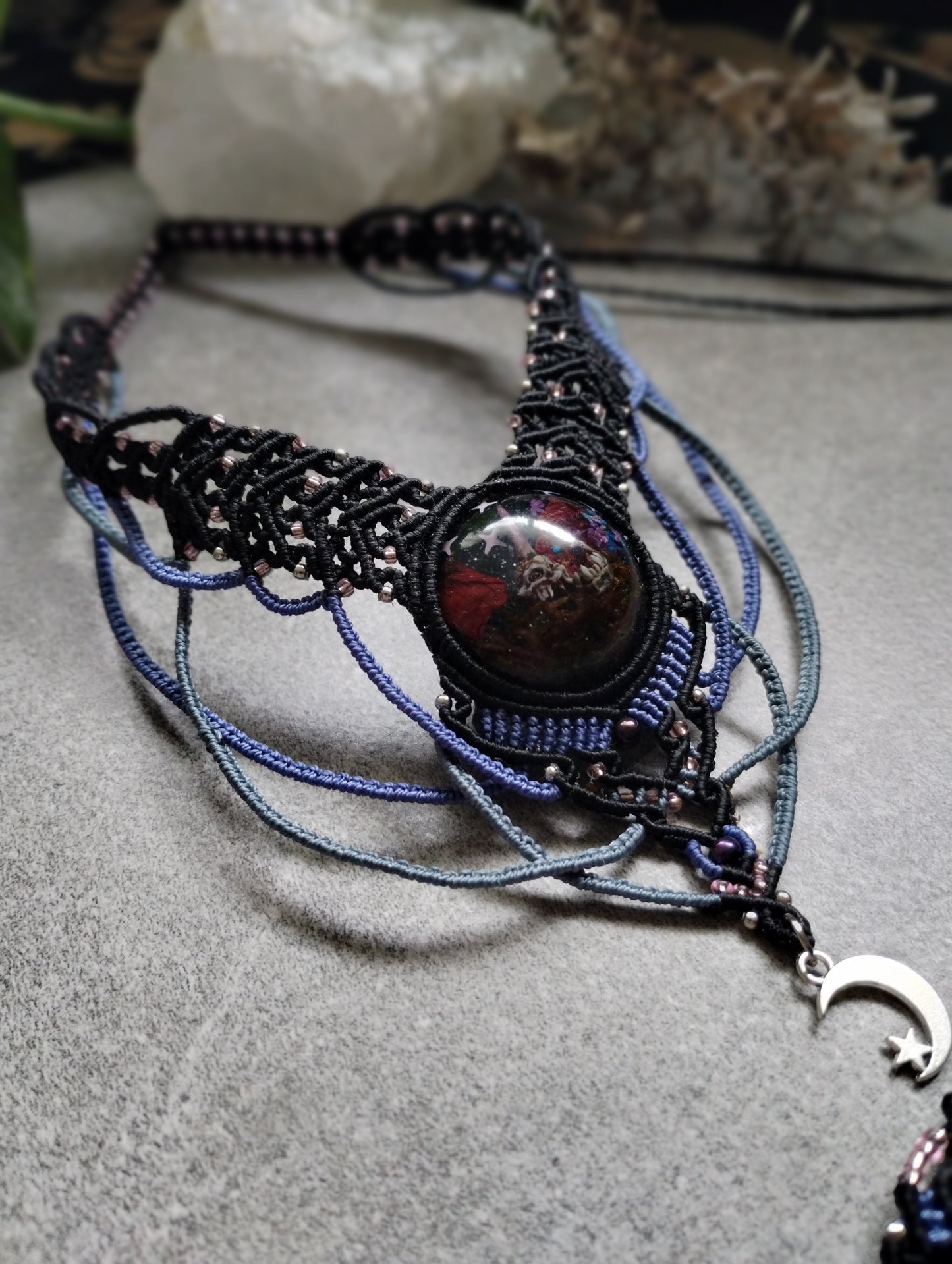 Starry Night, Skull Night Adjustable Choker