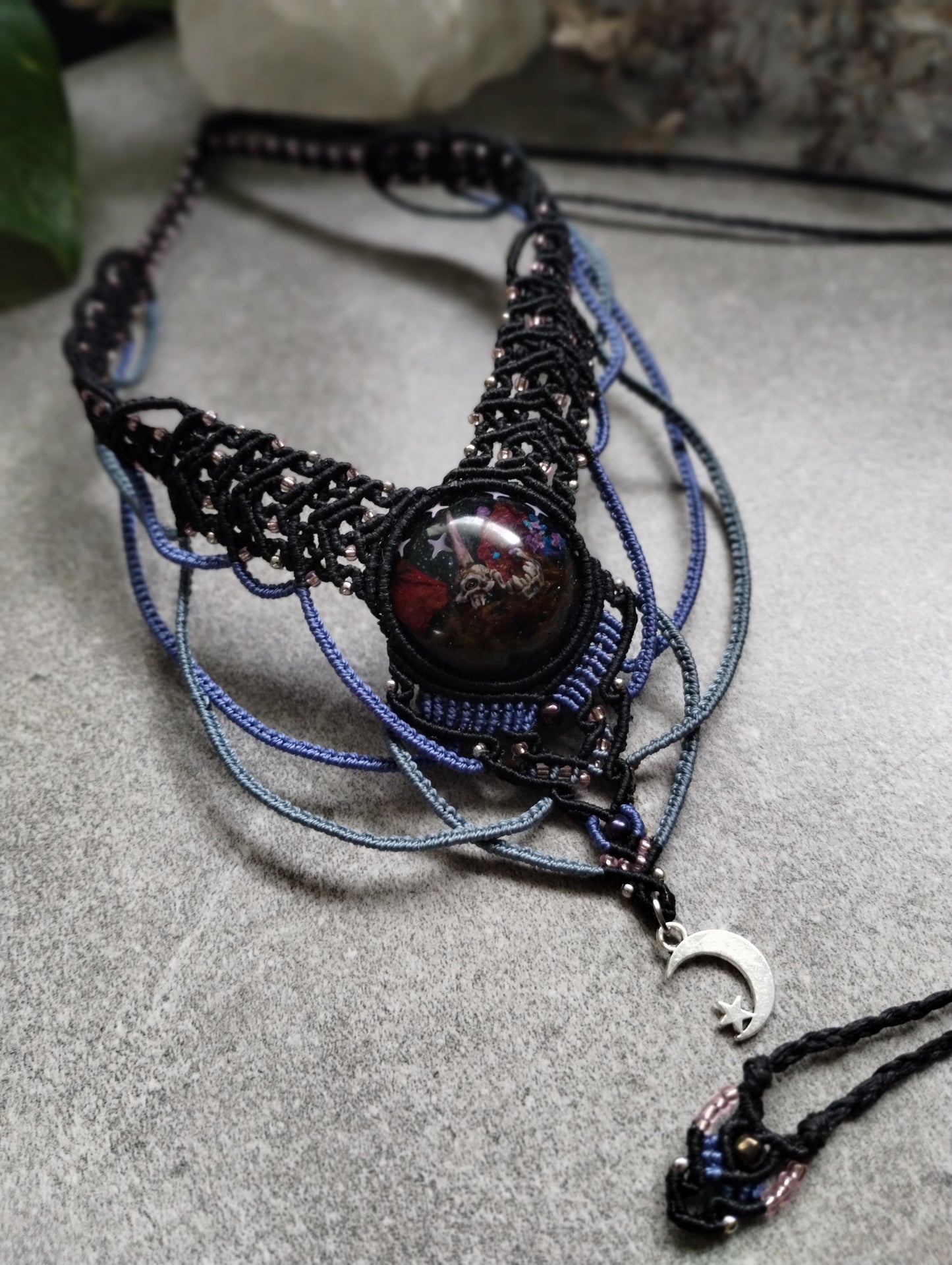 Starry Night, Skull Night Adjustable Choker