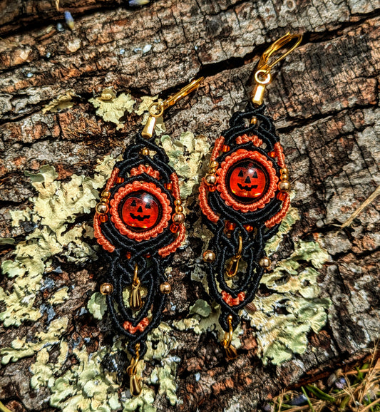 Jack O' Lantern Dangle Earrings