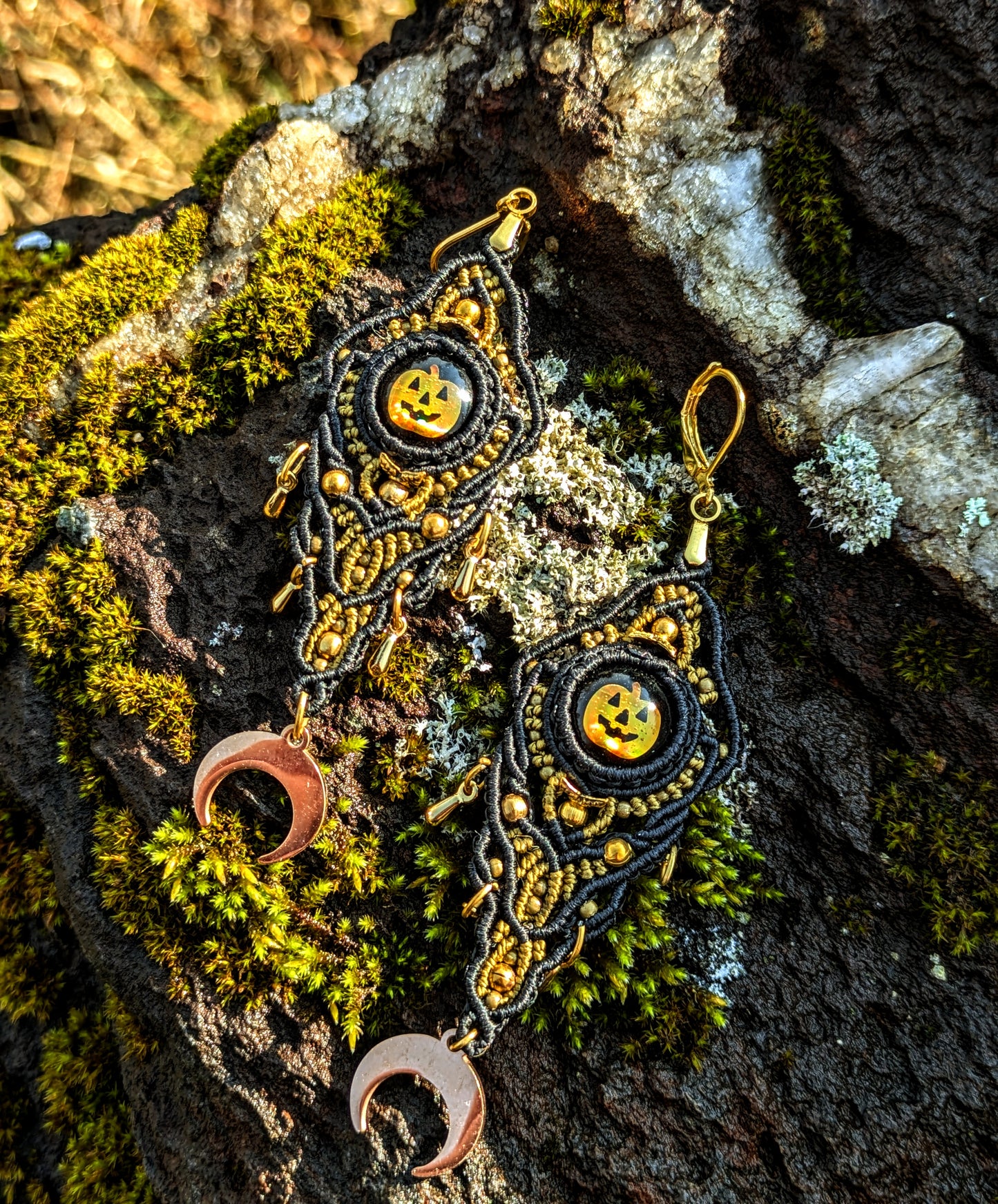 Golden Pumpkins Stainless Steel Earrings