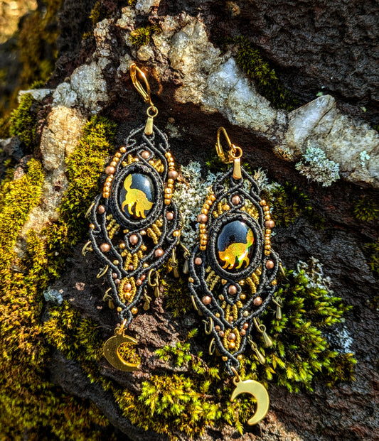 Golden Cats Stainless Steel Earrings