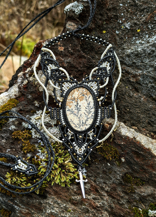 Dendritic Psilomelane Adjustable Choker