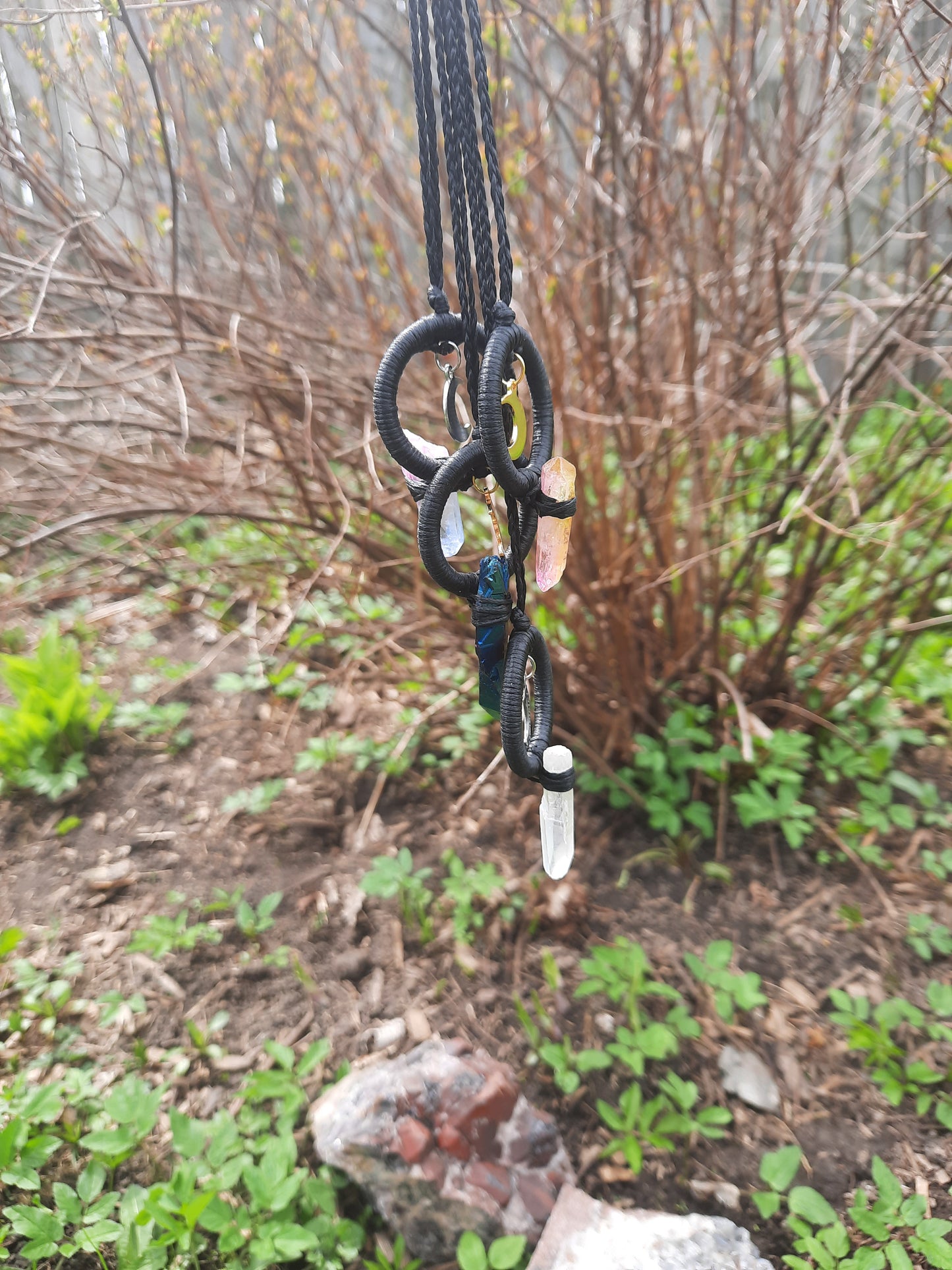 Electroplated Quartz Necklace