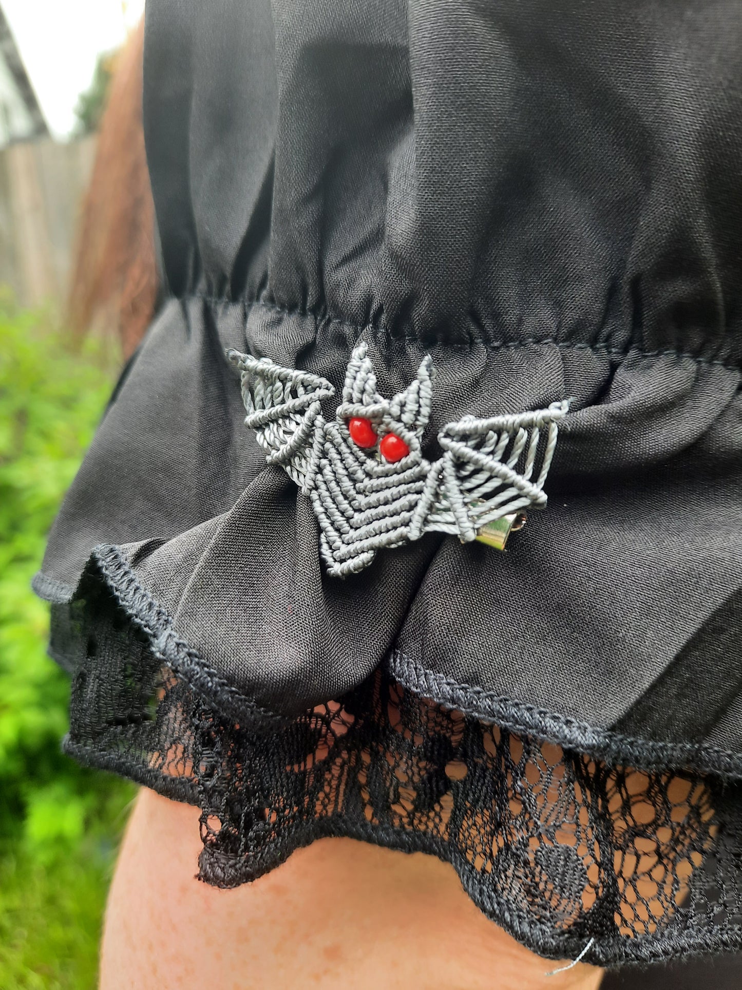 Macrame Bat Pins