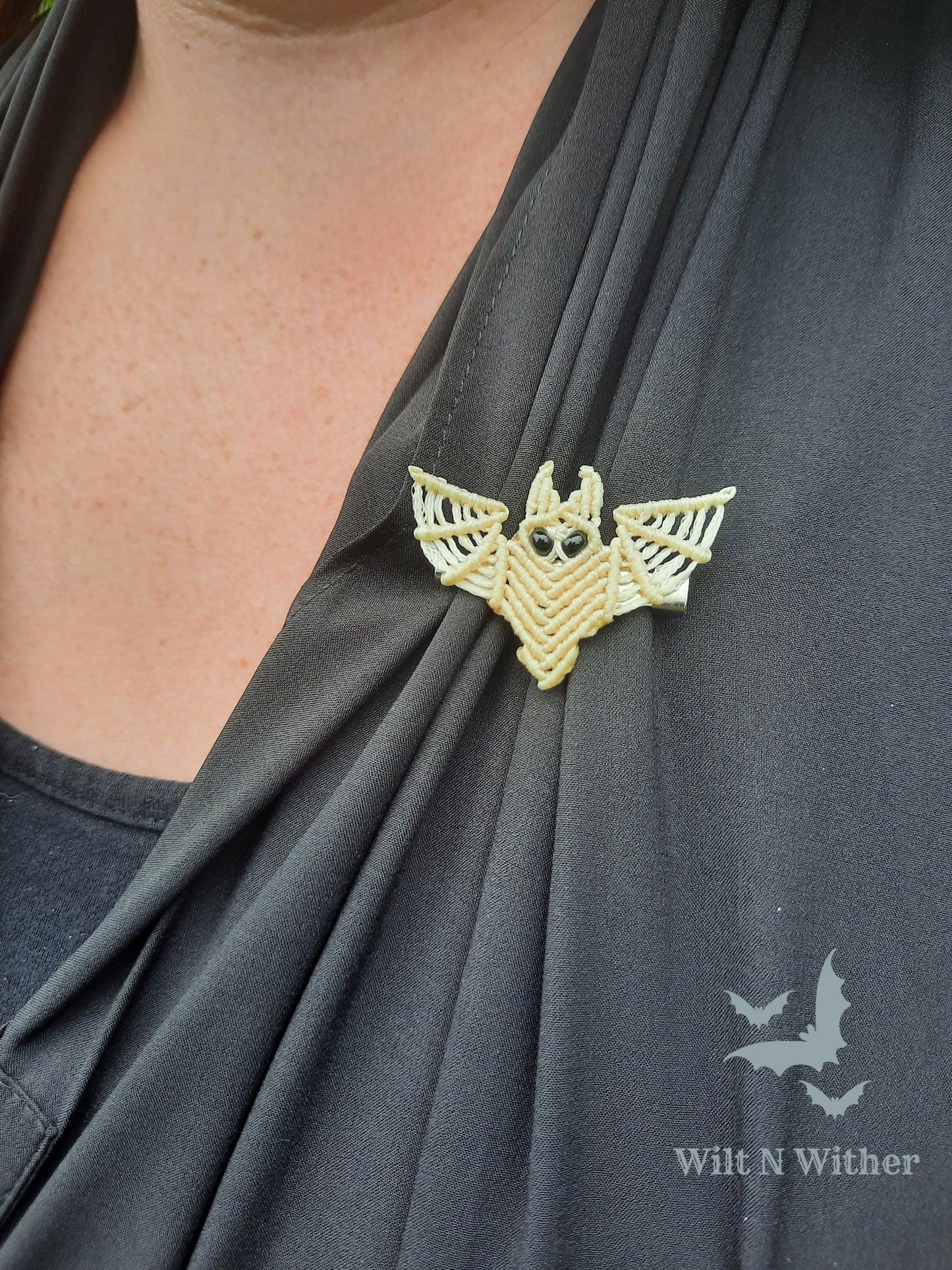 Macrame Bat Pins