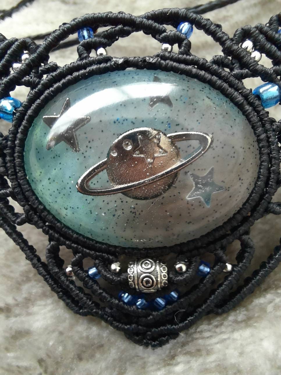 Saturn Adjustable Choker Necklace, oddity jewelry