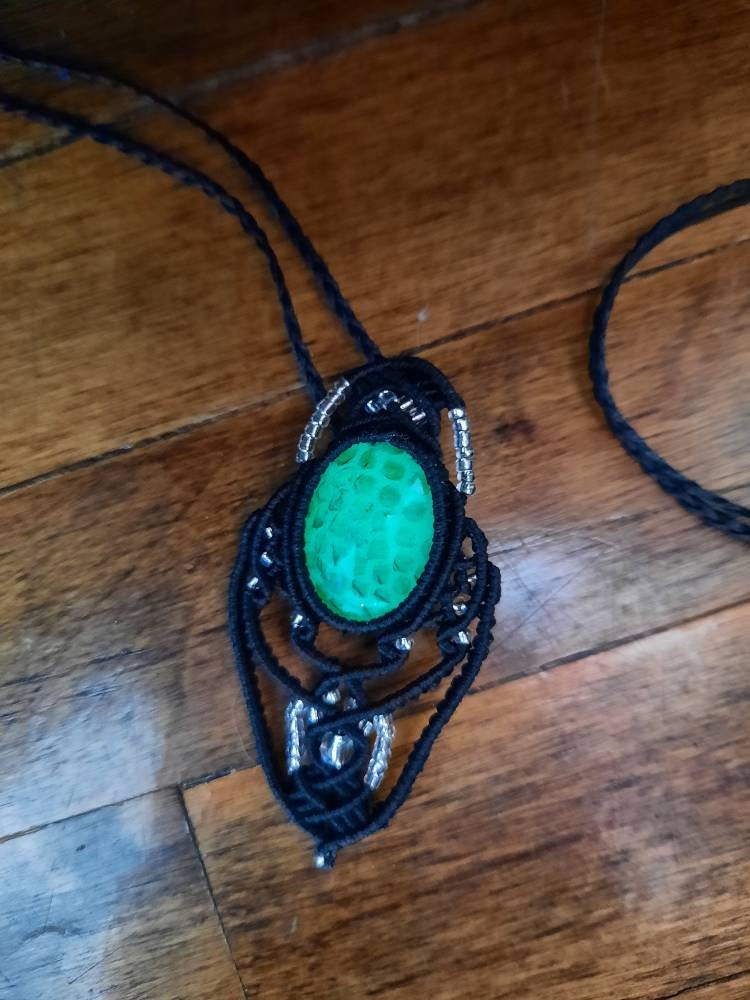 Glow In The Dark Snake Shedding Necklace, oddity jewelry